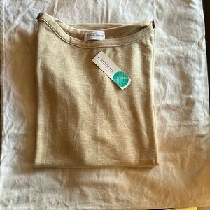 Kaileigh Mercy Button Sleeve Detail Knit Tee // Size Large